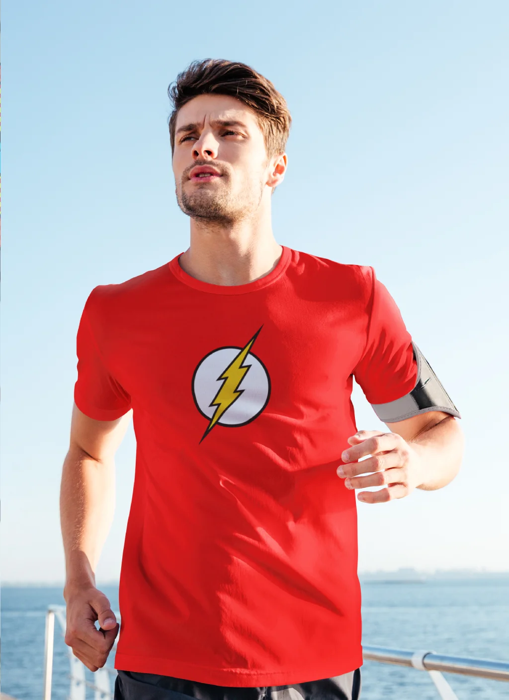 The Flash Logo Premium Unisex Graphic T-Shirt – DC Comics Lightning Bolt Tee 2 The Flash Logo Premium Unisex Graphic T-Shirt – DC Comics Lightning Bolt Tee - Image 2