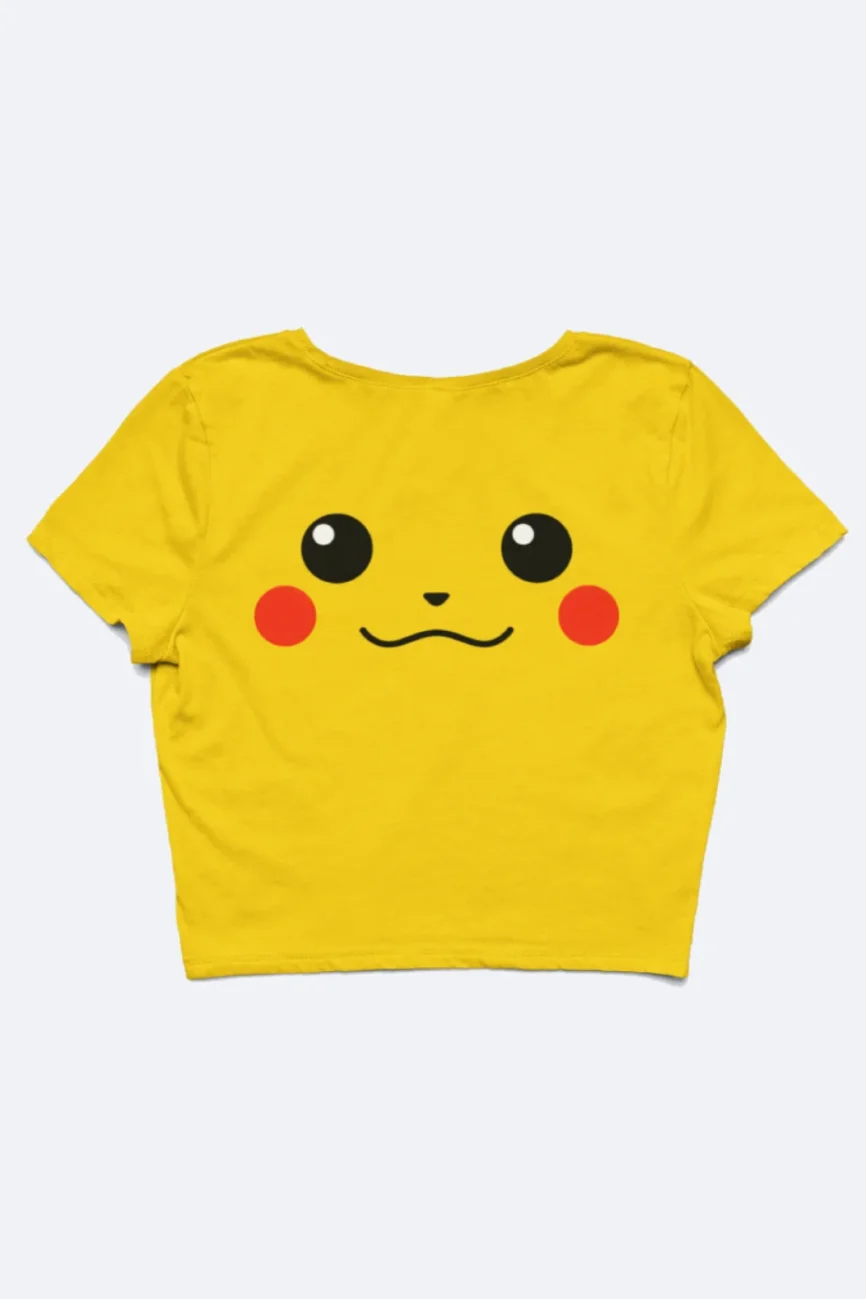 Pikachu Face Crop Top