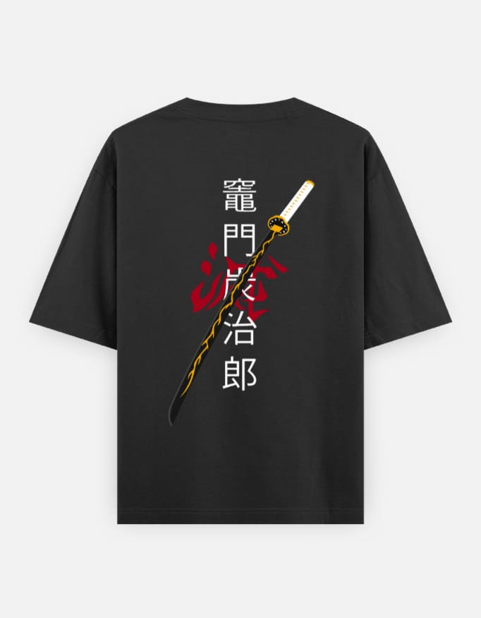 Zenitsu Katana Demon Slayer Anime Unisex Oversized T-Shirt 1 Zenitsu Katana Demon Slayer Anime Unisex Oversized T-Shirt