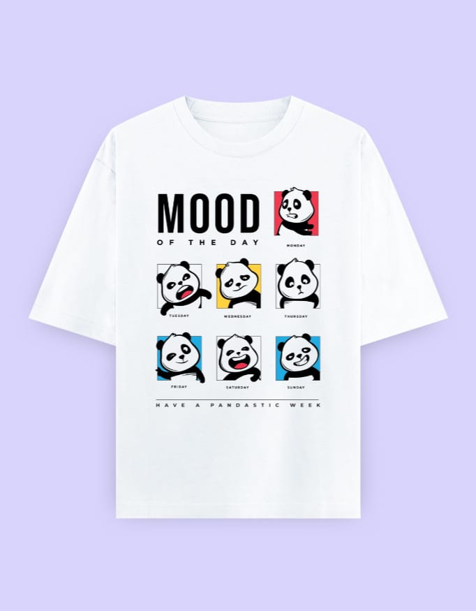 Mood Of the Day Panda Oversized T-Shirt