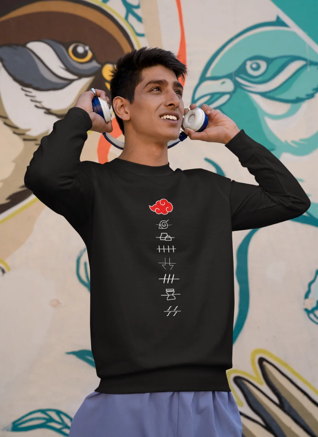 Naruto Akatsuki Red Cloud Unisex Hoodie Sweatshirt – Premium Anime Apparel 2 Naruto Akatsuki Red Cloud Unisex Hoodie Sweatshirt – Premium Anime Apparel - Image 2