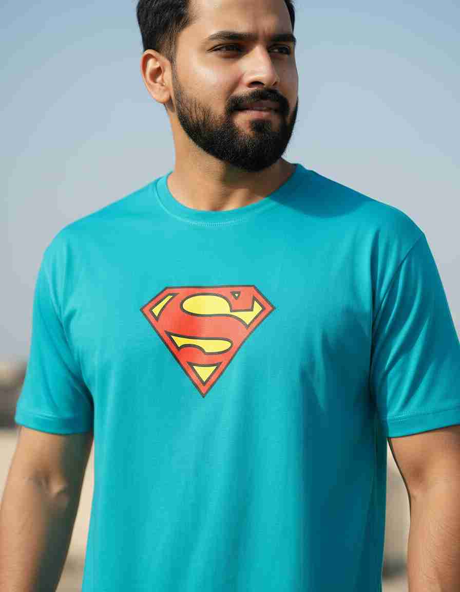 Superman Classic Logo Unisex Premium Crew Neck T-Shirt 2 Superman Classic Logo Unisex Premium Crew Neck T-Shirt - Image 2
