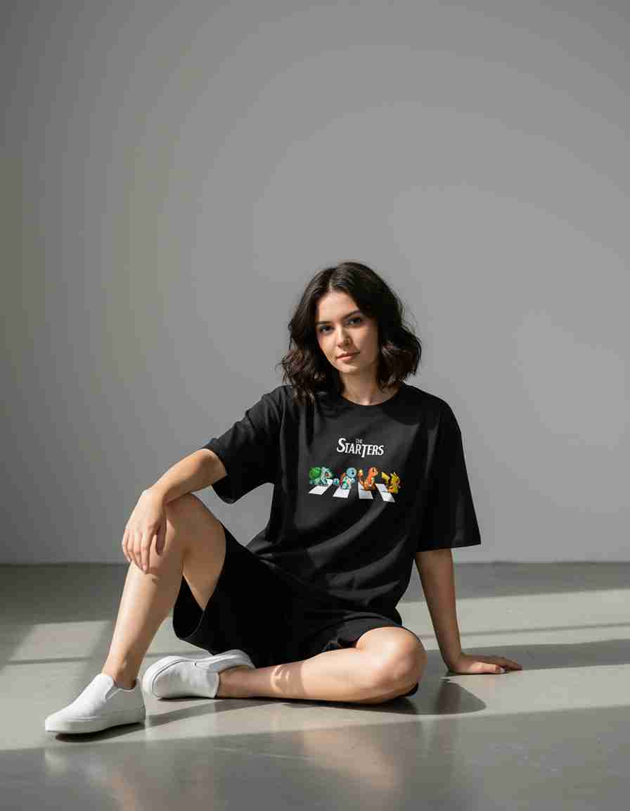 The Starters Pokémon Oversized Classic Unisex T-Shirt – Retro Trainer Style 2 The Starters Pokémon Oversized Classic Unisex T-Shirt – Retro Trainer Style - Image 2