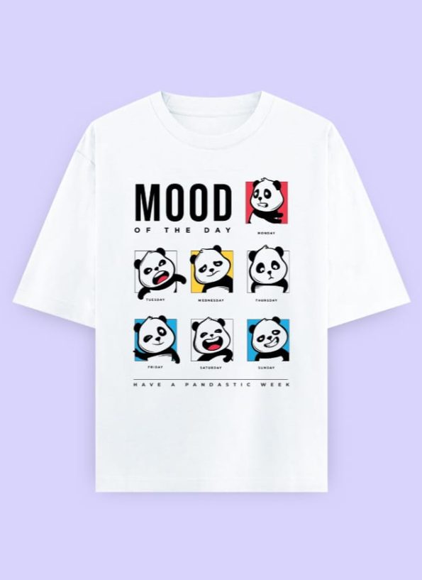 Mood Of the Day Panda Oversized T-Shirt