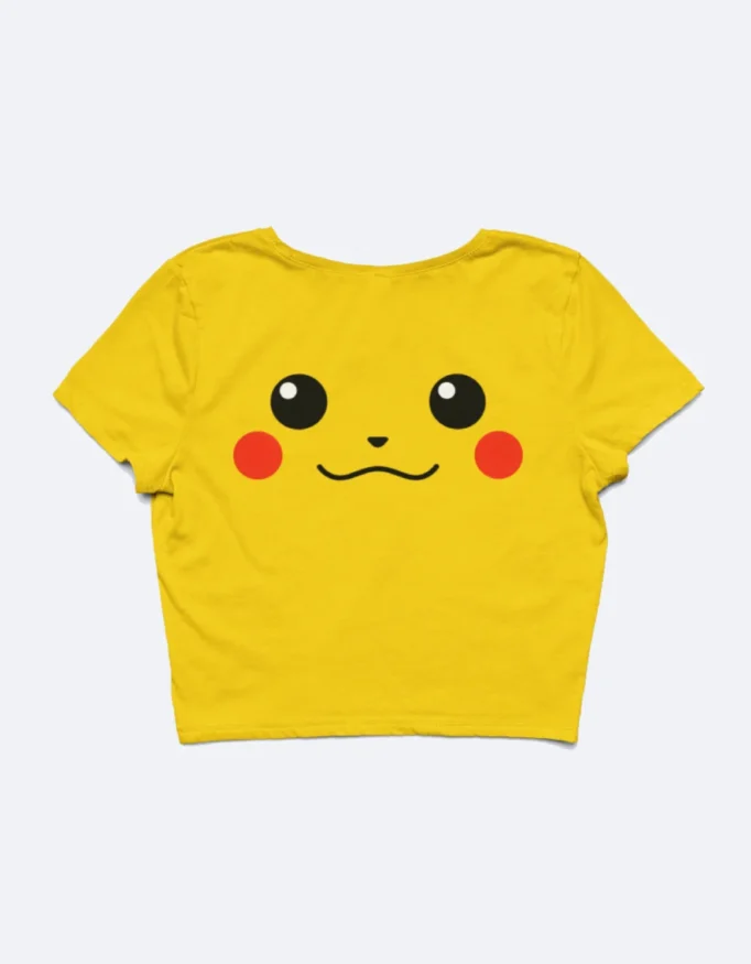 Pikachu Face Crop Top